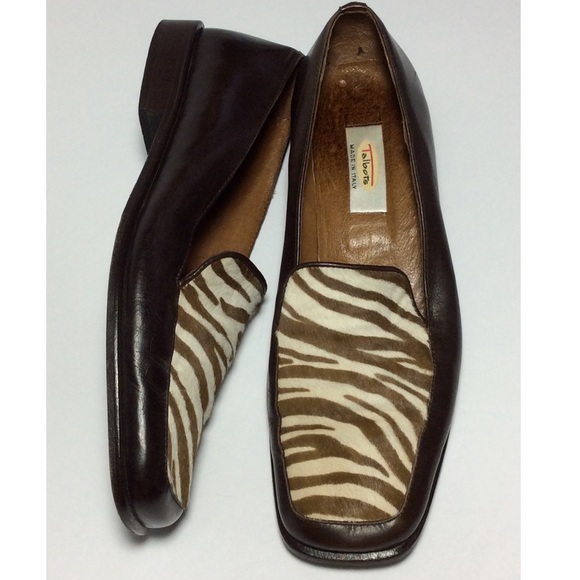 Talbots Shoes - Talbots pony hair Zebra Print Leather Loafer EUC
